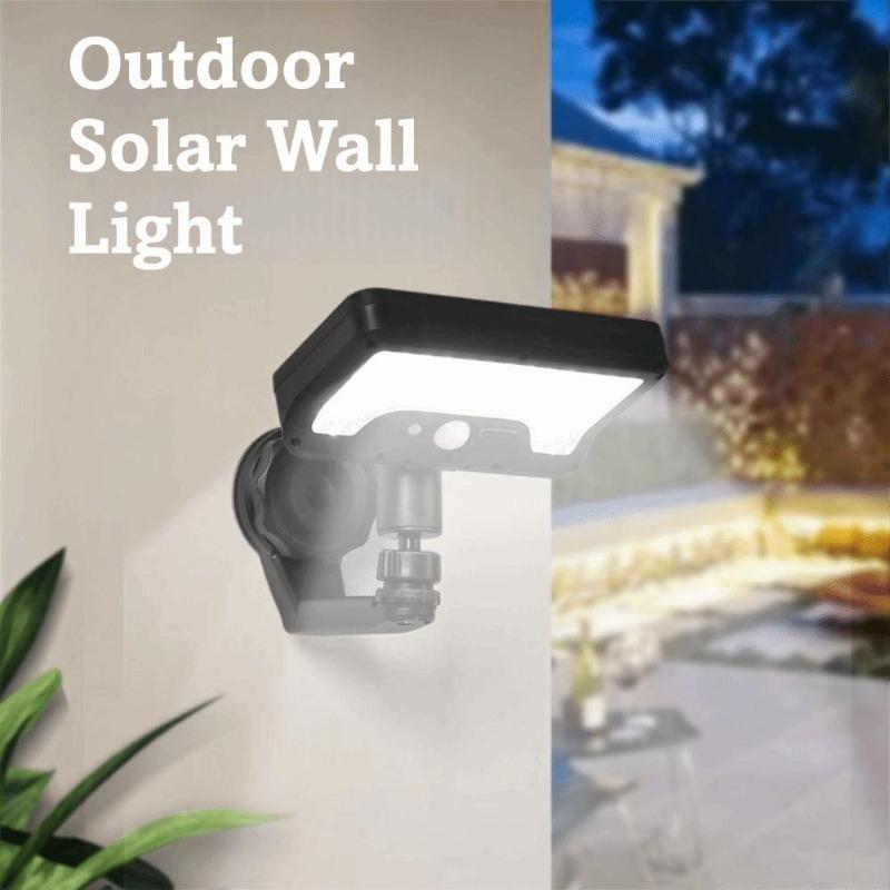 Solar Wall Light, 180° Foldable, 92 LEDs, Waterproof, Motion Sensor (Automatic On/Off), Magnetic Base
