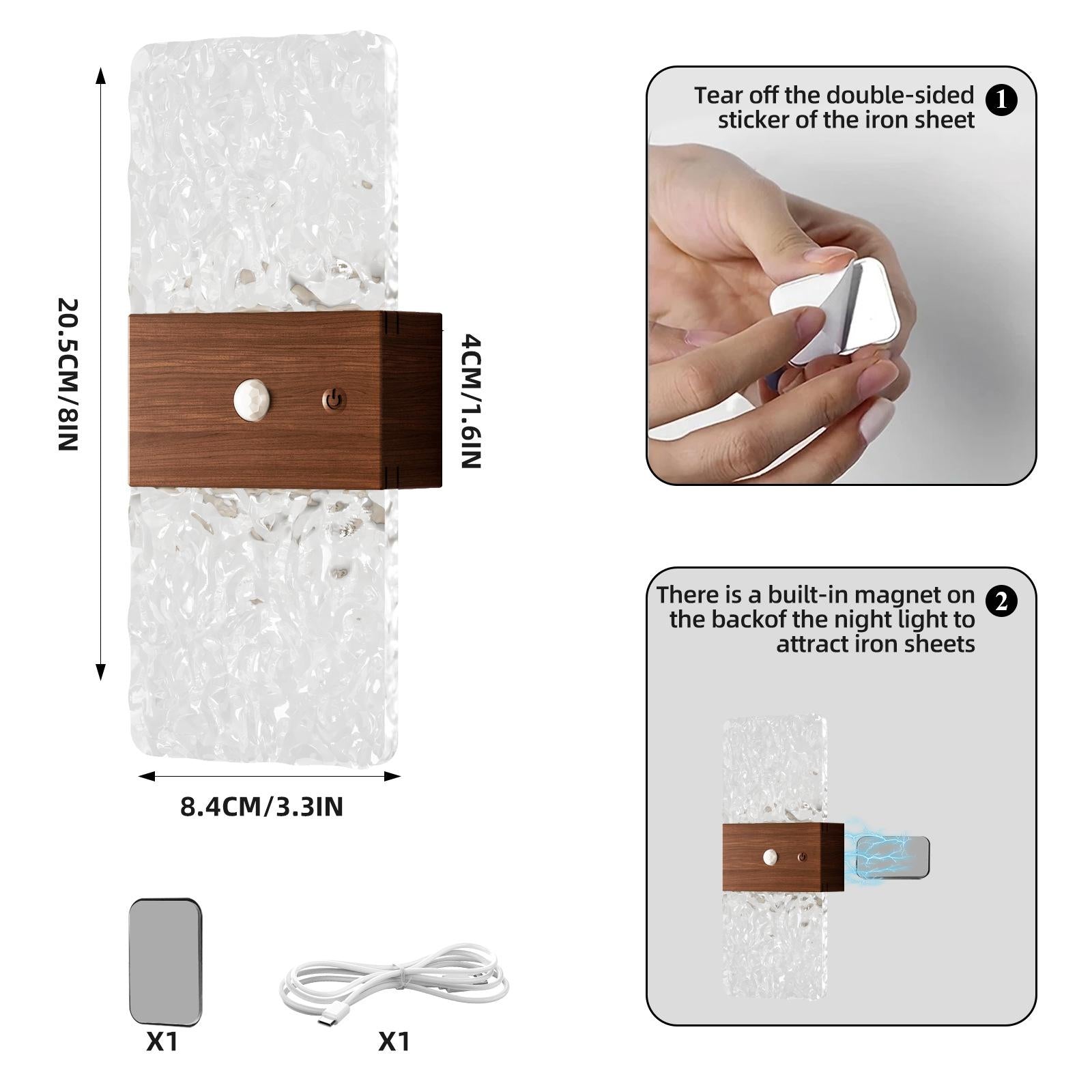 Popular cross-border product: magnetic LED mini night light for the human body, rechargeable, influencer‑style ambient bedside light for bedrooms