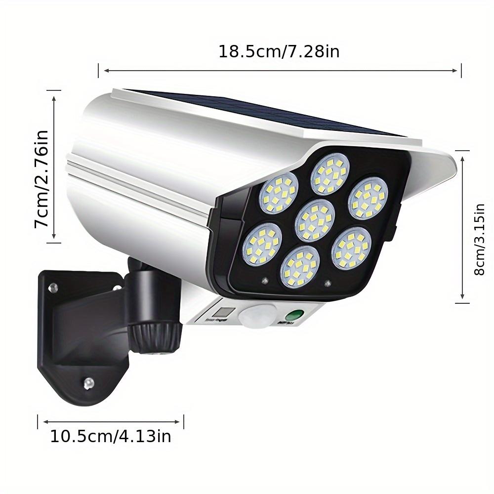 Outdoor Solar Lights with Motion Sensor Remote Controller FloodLights Wireless 77LED Fake Security Camera for Garden Decoration