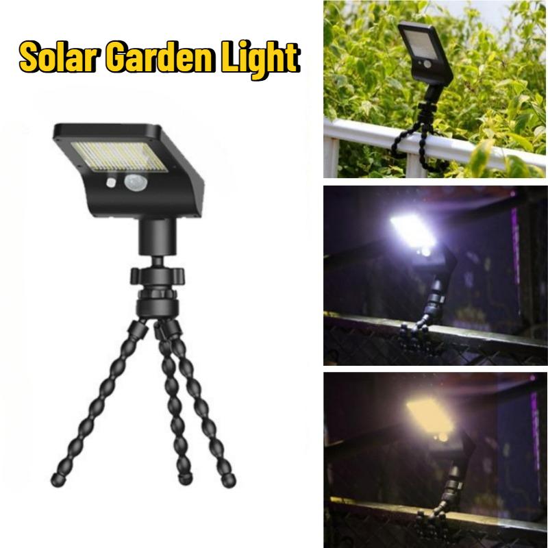 Solar sensor light, adjustable 360° head, yard/outdoor light, 1200 mAh battery, solar octopus light
