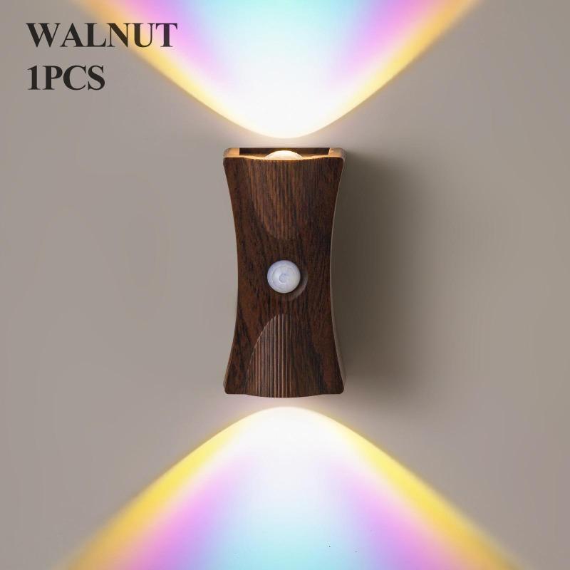 LED Wall Light with Motion Sensor, Rechargeable, Magnetic Ambient Light for Stairs/Cabinets, Night Light