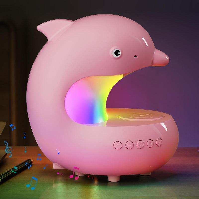 Smart Dolphin Light, Bluetooth Speaker, Phone Charger, Adjustable RGB Table Lamp, Night Light, Birthday Gift
