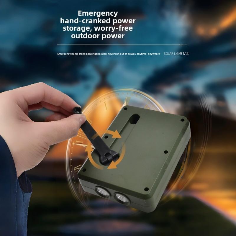 Solar charging outdoor lighting — powerful flashlight, household emergency light, portable mobile camping lamp (LED)