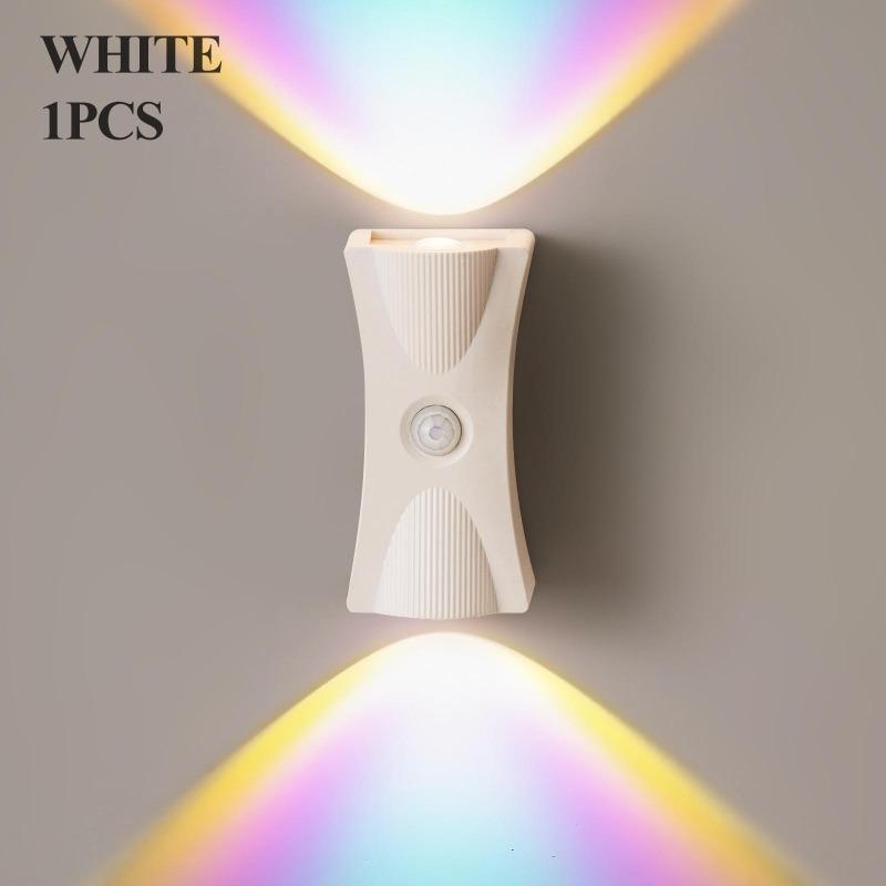 LED Wall Light with Motion Sensor, Rechargeable, Magnetic Ambient Light for Stairs/Cabinets, Night Light