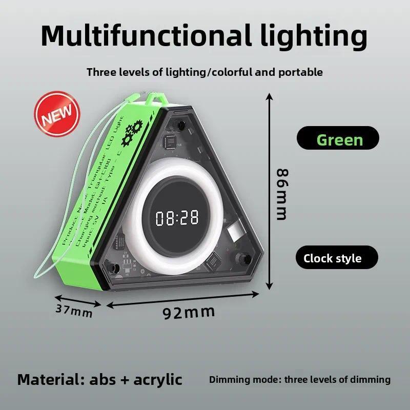 LED multifunctional clock night light, COB eye protection desk lamp, bedside sleep light, magnetic car repair light, camping light
